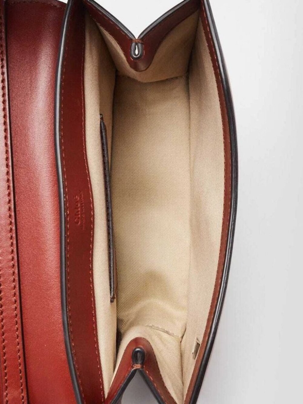 Chloe Brown Leather Mini C Chain Bag - Picture 7 of 11